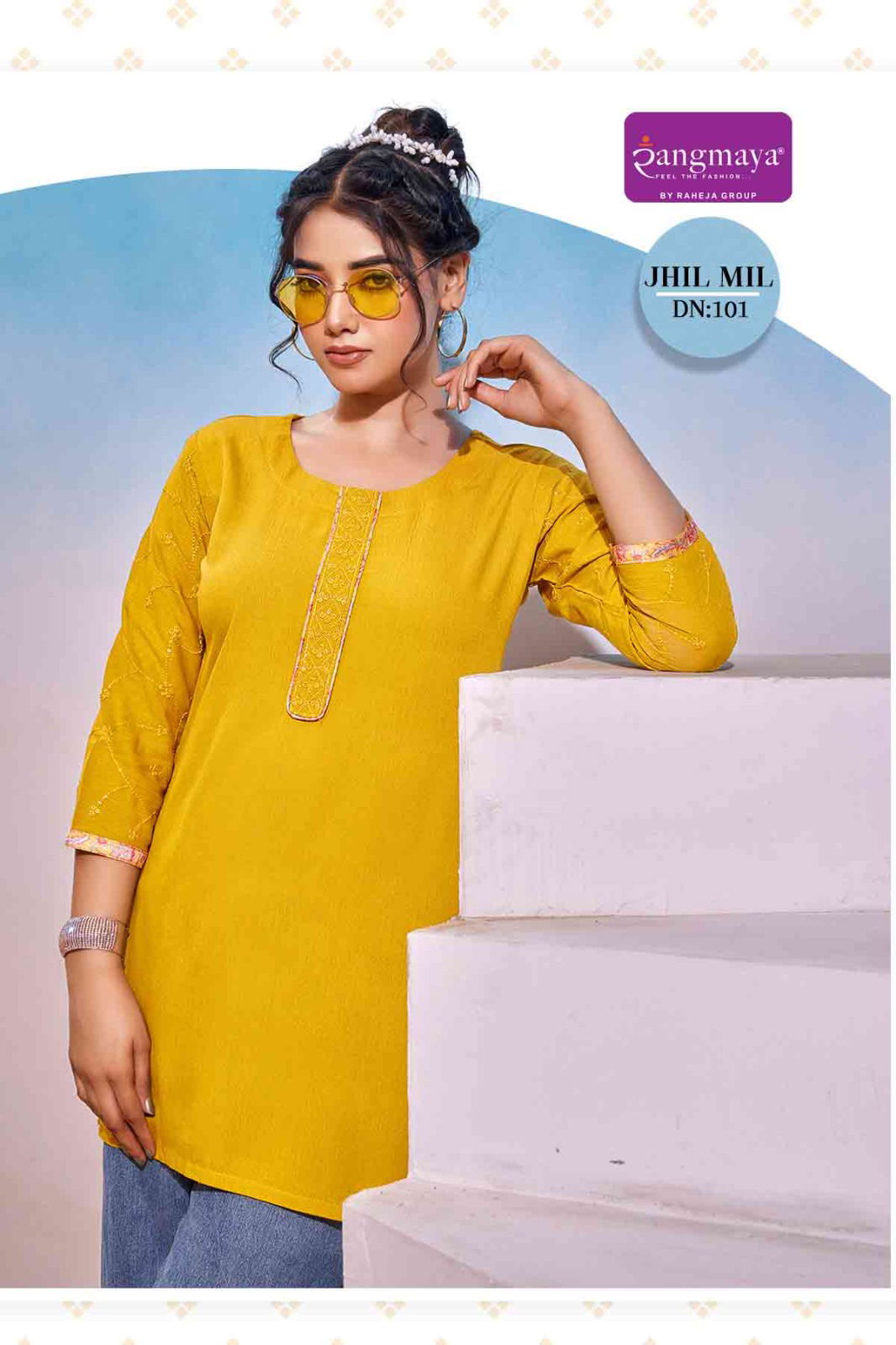Jhil Mil By Rangmaya Rayon Tunic Ladies Top Wholesale Suppliers In India